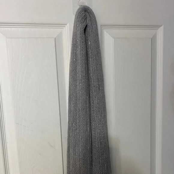 New York & Company Womens Grey Knit Scarf - Picture 2 of 4